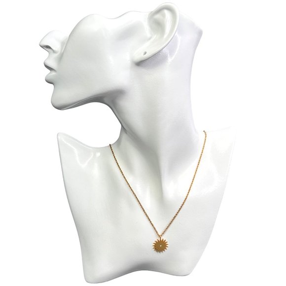 Madewell Jewelry - Madewell Sun Necklace Gold Plated Brass CZ Stone 21 inch Chain